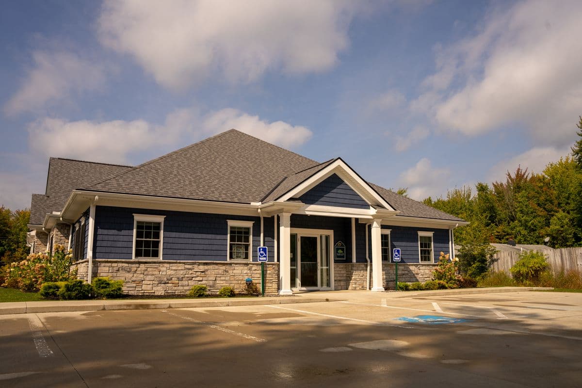 Comfortable waiting room at our hearing center